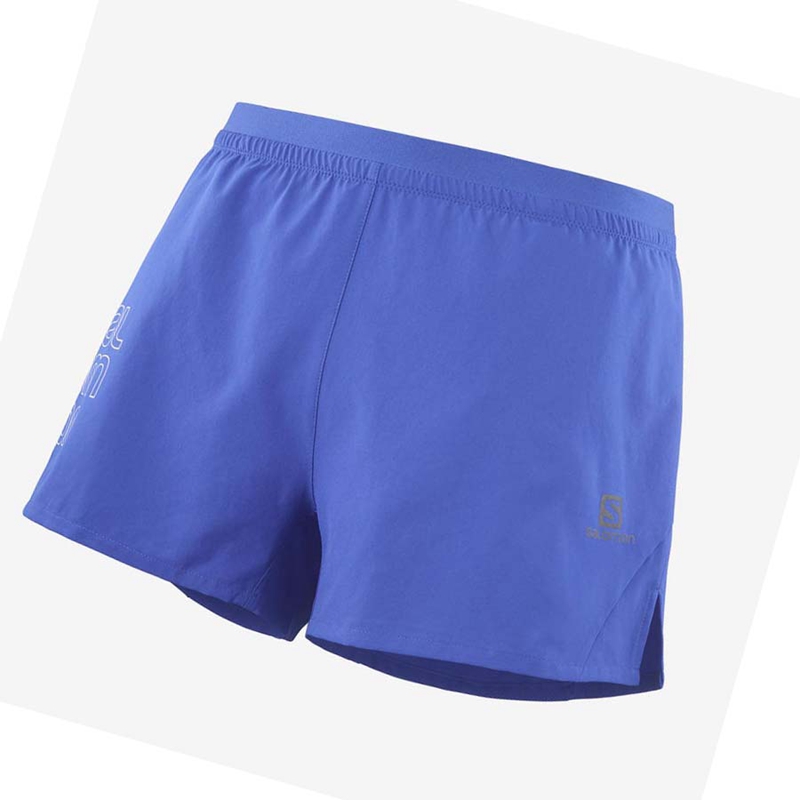 Shorts Salomon CROSS 3\'\' Homme Bleu | NALIFKY-10