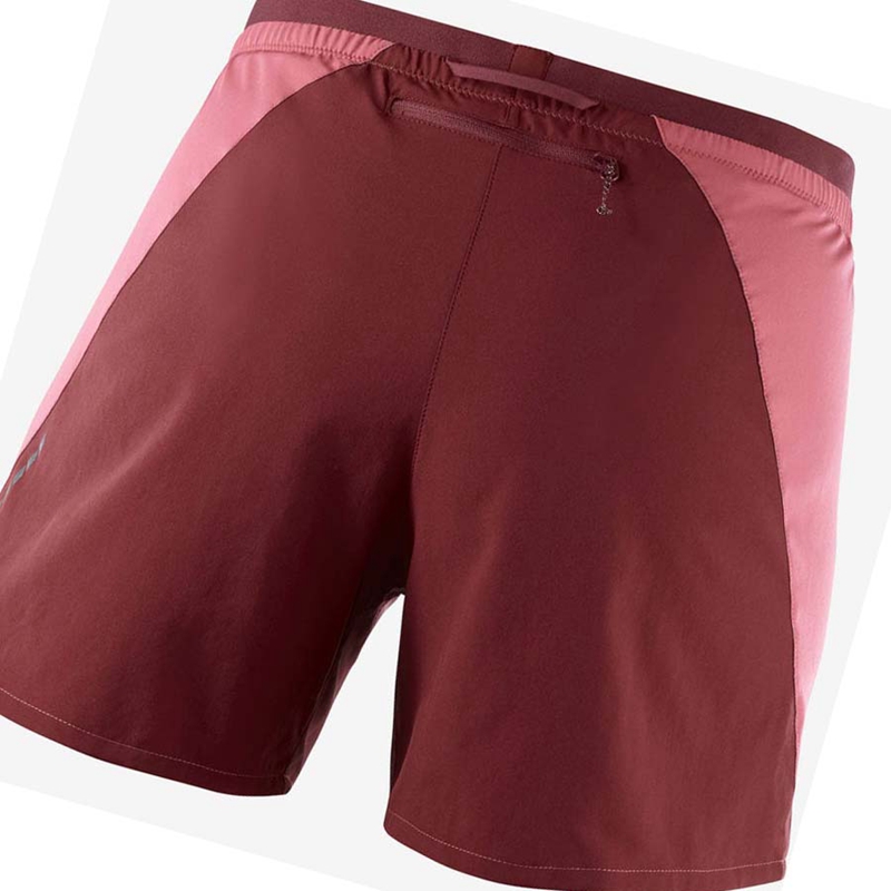 Shorts Salomon CROSS 5'' Femme Rouge | XTCSHVR-54