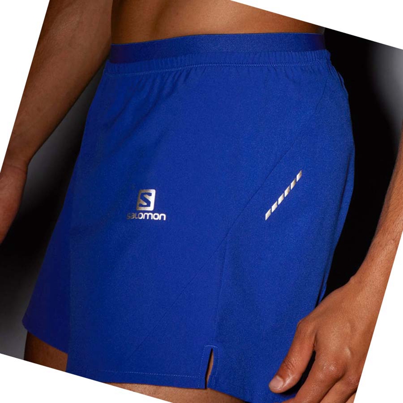 Shorts Salomon CROSS 5'' Homme Bleu | IBRSZNO-05