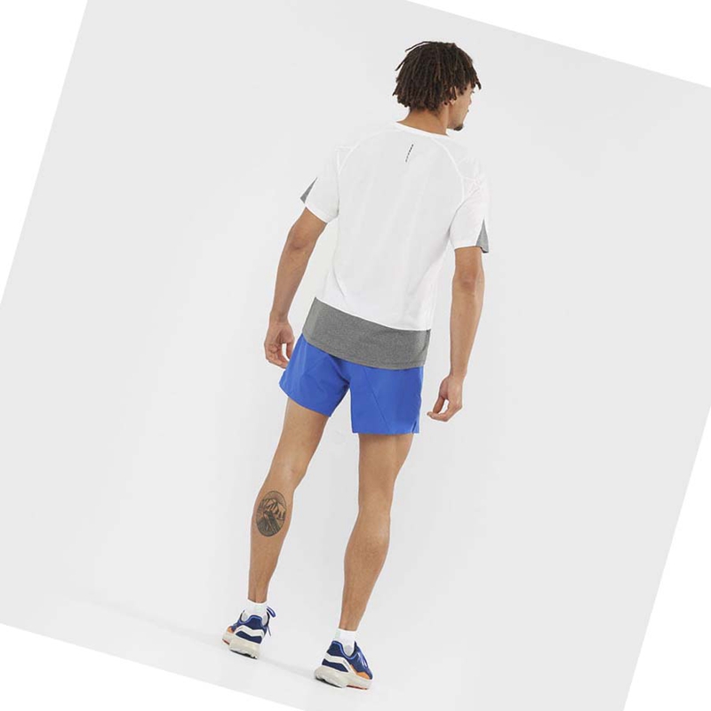 Shorts Salomon CROSS 5'' Homme Bleu | IBRSZNO-05