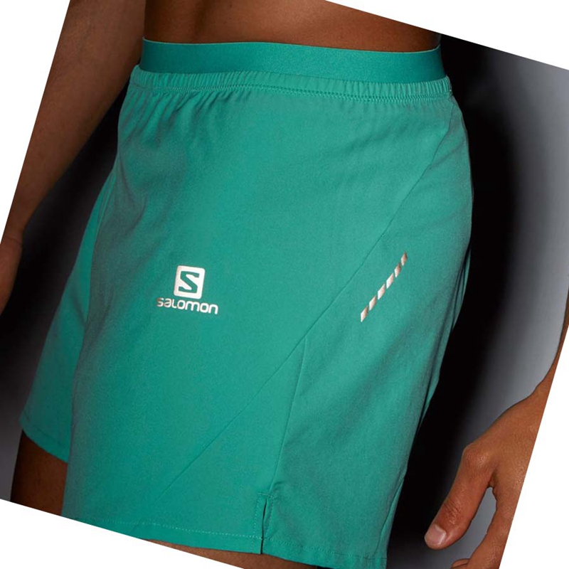 Shorts Salomon CROSS 5'' Homme Menthe | LSDVJQR-39