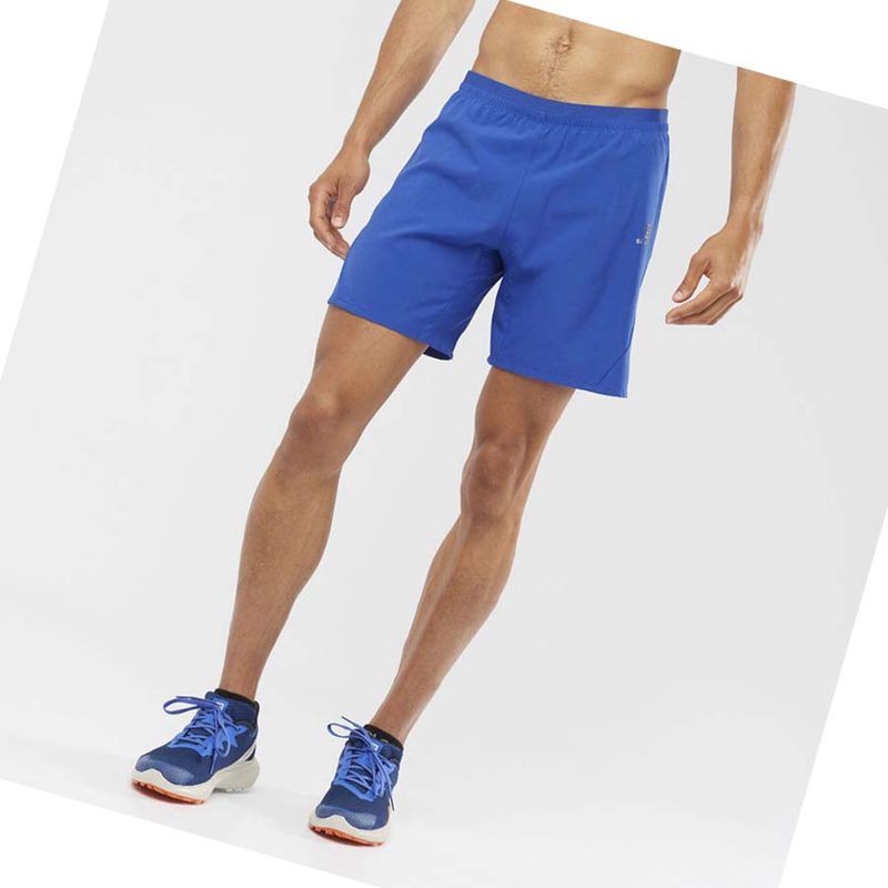 Shorts Salomon CROSS 7'' Homme Bleu | XPEOMZC-74