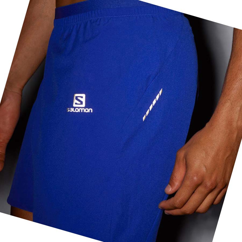 Shorts Salomon CROSS 7'' Homme Bleu | XPEOMZC-74