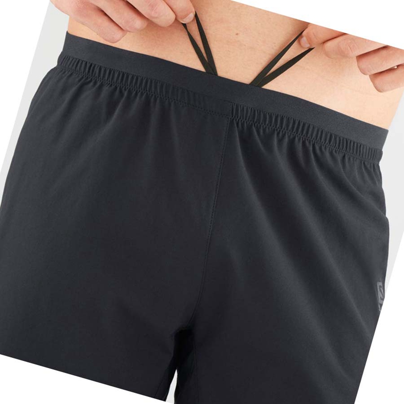 Shorts Salomon CROSS 7'' Homme Noir | XIWVRCZ-58