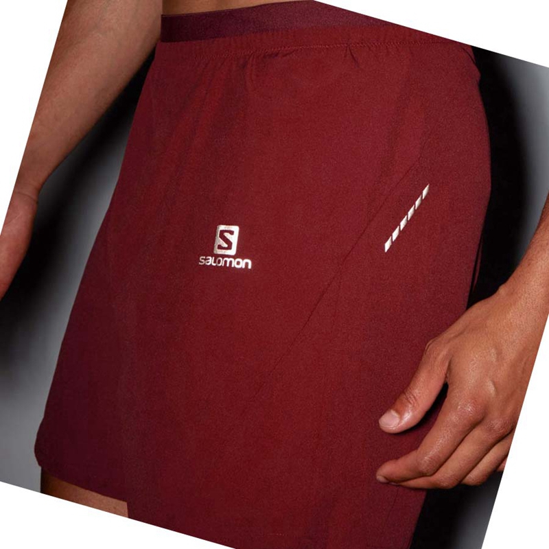 Shorts Salomon CROSS 7'' Homme Rouge | BQXZLTJ-79