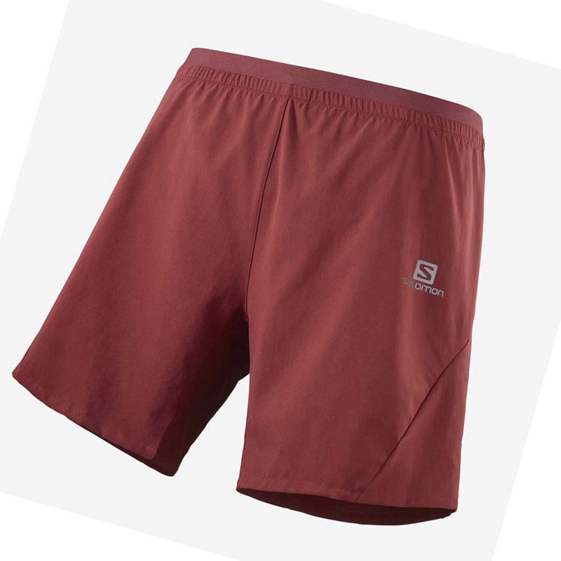 Shorts Salomon CROSS 7\'\' Homme Rouge | BQXZLTJ-79