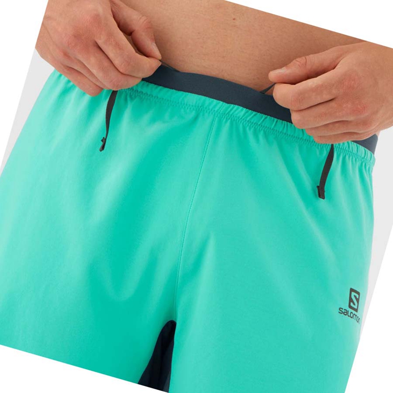 Shorts Salomon CROSS 7'' NO LINER Homme Menthe | IOTHXDK-70