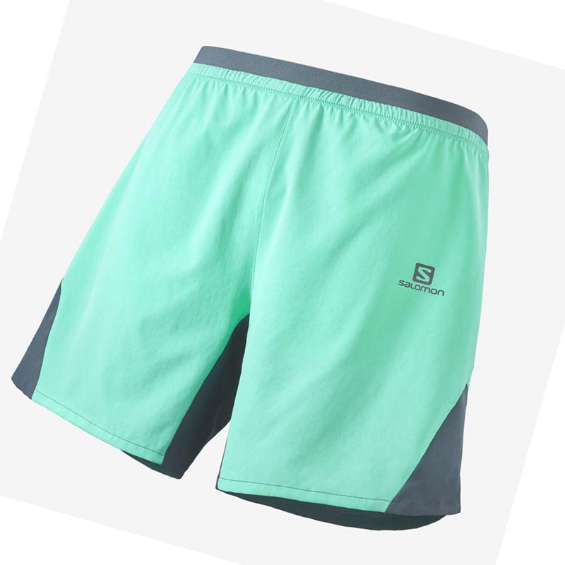 Shorts Salomon CROSS 7\'\' NO LINER Homme Menthe | IOTHXDK-70