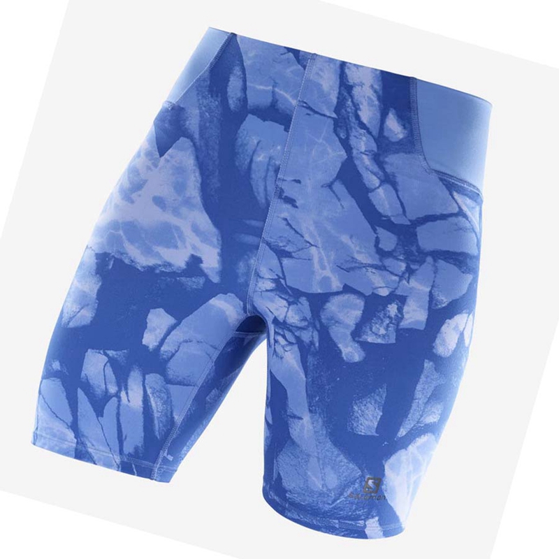 Shorts Salomon CROSS MULTI 7\'\' Femme Bleu | FWBJATX-32