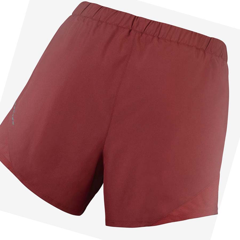 Shorts Salomon CROSS REBEL 4'' Femme Rouge | DEANHRK-16