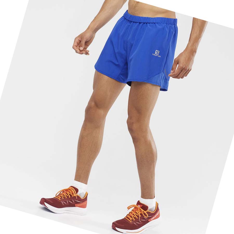 Shorts Salomon CROSS REBEL 5'' Homme Bleu | SBCQORX-02