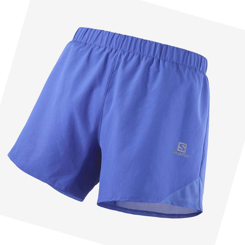 Shorts Salomon CROSS REBEL 5\'\' Homme Bleu | SBCQORX-02