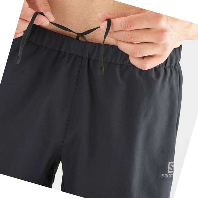 Shorts Salomon CROSS REBEL 5'' Homme Noir | DLNIZGA-18