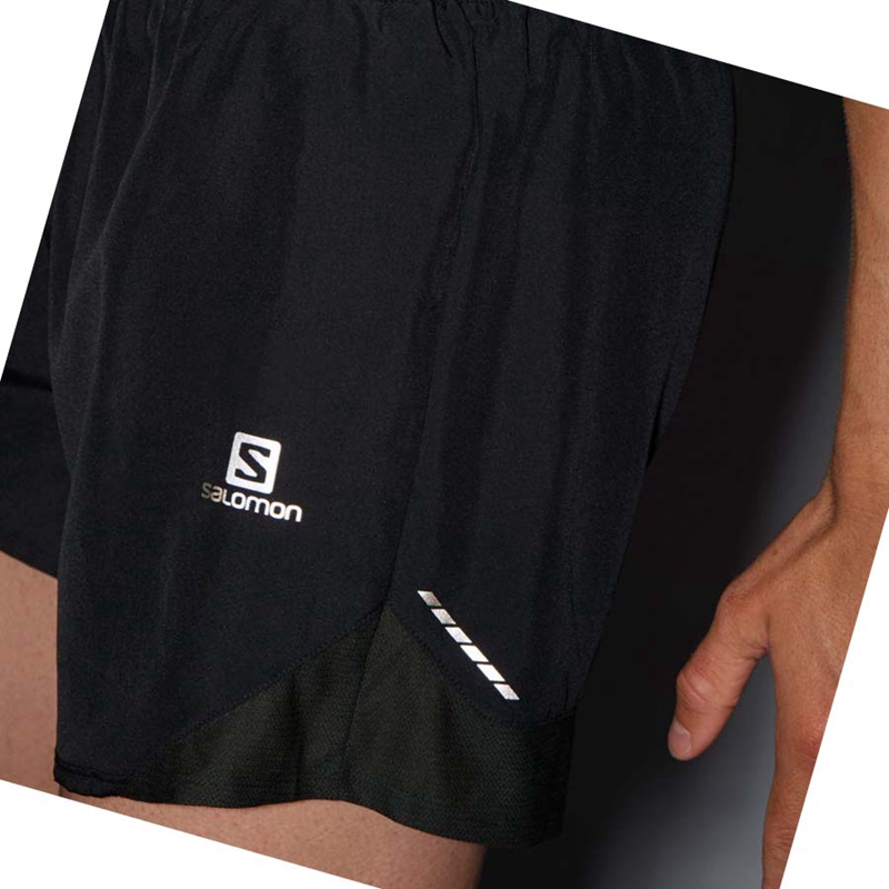 Shorts Salomon CROSS REBEL 5'' Homme Noir | DLNIZGA-18