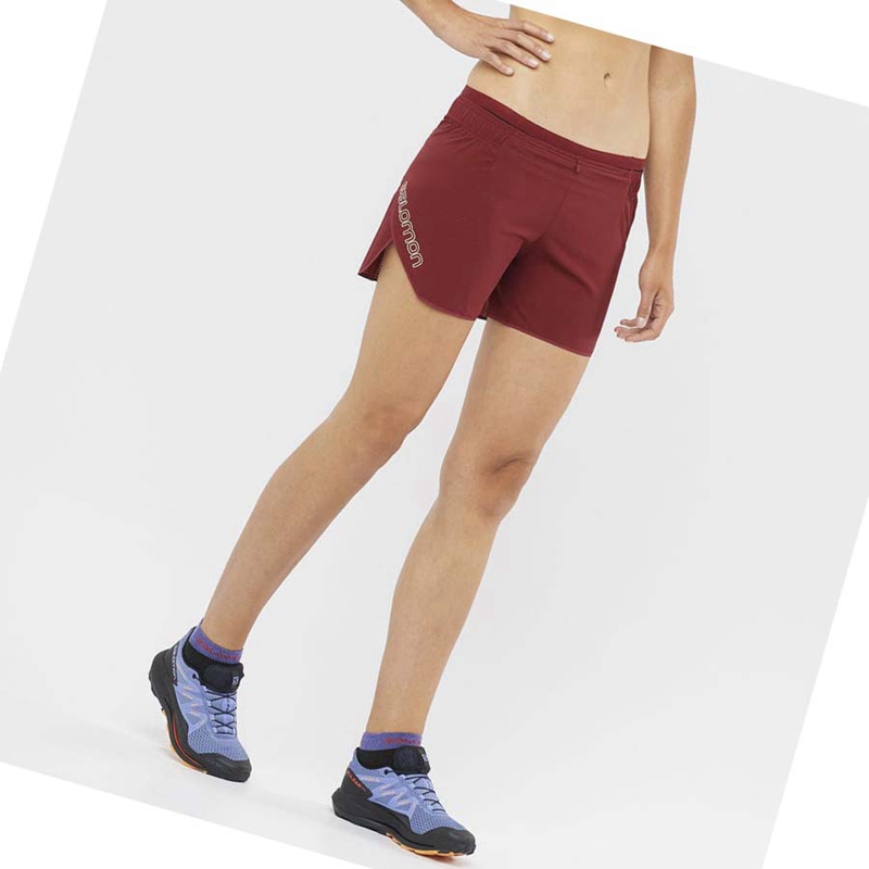 Shorts Salomon SENSE AERO 5'' Femme Rouge | BPNCVOF-72