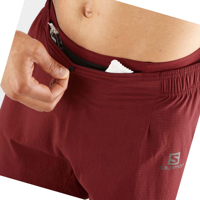 Shorts Salomon SENSE AERO 5'' Homme Rouge | UTFYEMS-87