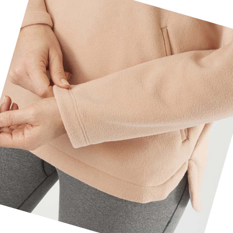 Sweat À Capuche Salomon ESSENTIAL COSY FLEECE Femme Rose | LAJUVTE-83