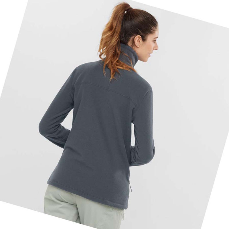 Sweat À Capuche Salomon ESSENTIAL COSY FLEECE Femme Noir | VRLINZJ-73