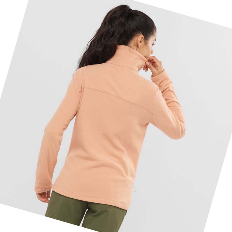 Sweat À Capuche Salomon ESSENTIAL COSY FLEECE Femme Rose | ZGCAEHY-47