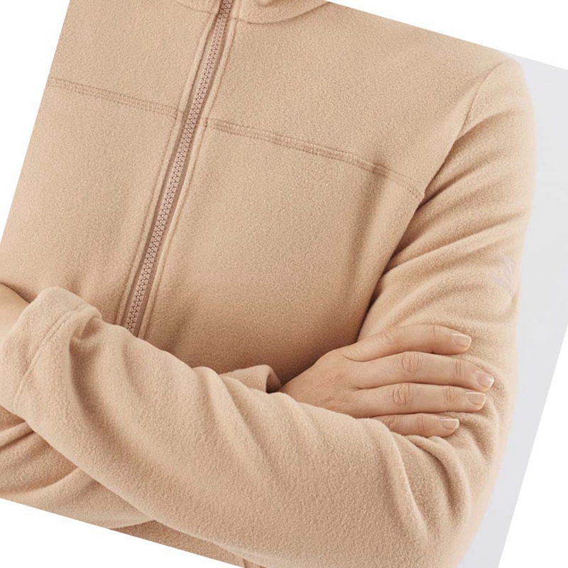 Sweat À Capuche Salomon ESSENTIAL COSY FLEECE Femme Rose | ZGCAEHY-47