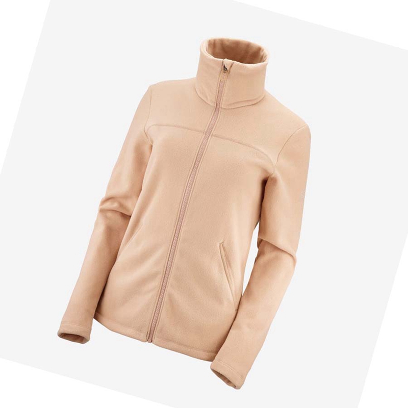 Sweat À Capuche Salomon ESSENTIAL COSY FLEECE Femme Rose | ZGCAEHY-47