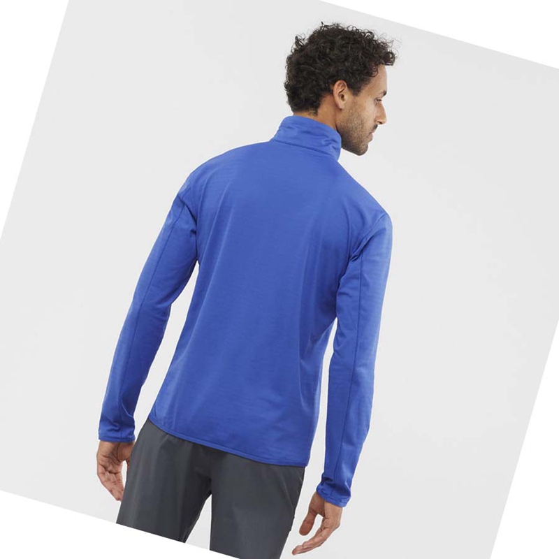 Sweat À Capuche Salomon ESSENTIAL LIGHTWARM Homme Bleu | LQGHBUD-92