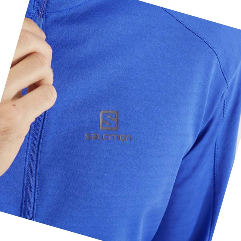 Sweat À Capuche Salomon ESSENTIAL LIGHTWARM Homme Bleu | LQGHBUD-92