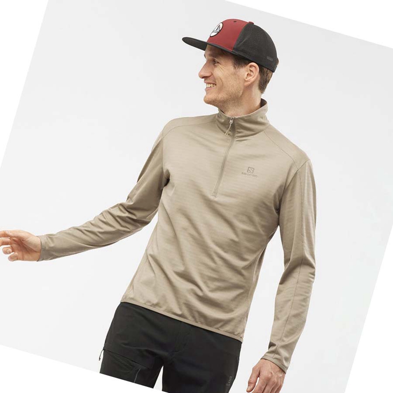 Sweat À Capuche Salomon ESSENTIAL LIGHTWARM Homme Grise | PKLQMOZ-43