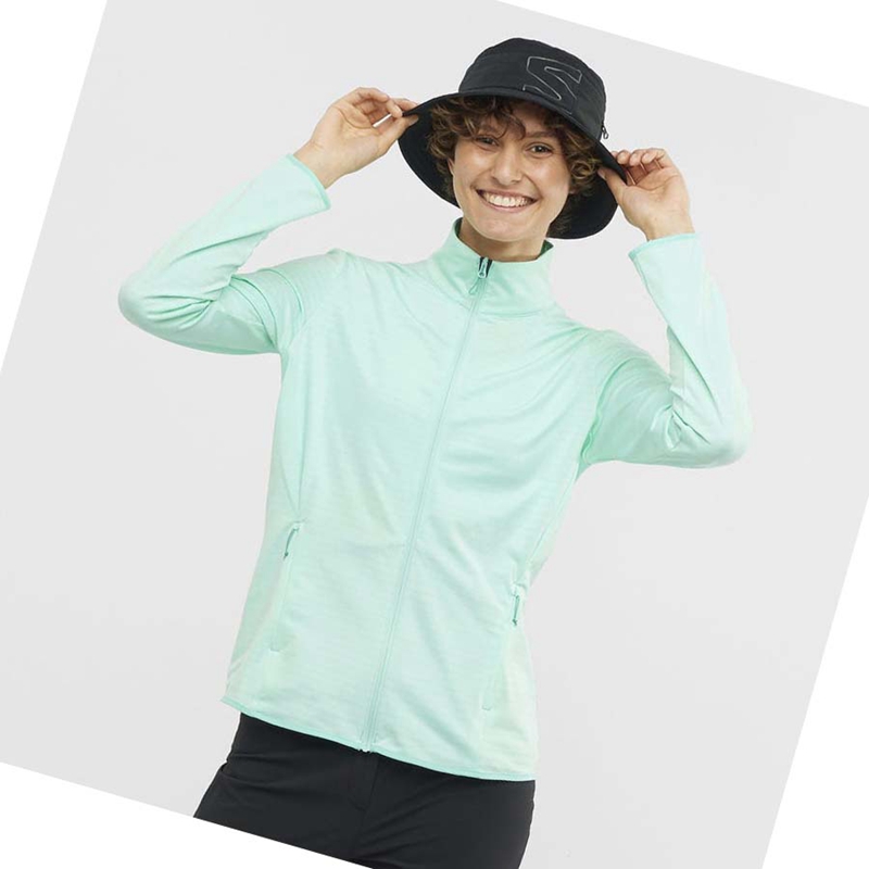 Sweat À Capuche Salomon ESSENTIAL LIGHTWARM Femme Vert | RCMJBNT-97