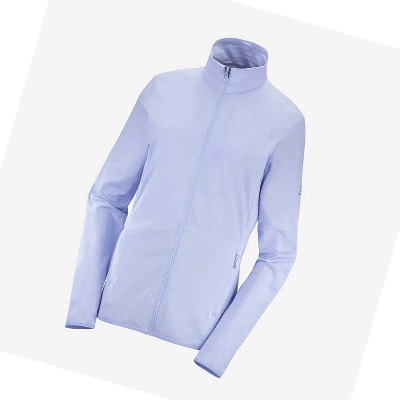 Sweat À Capuche Salomon ESSENTIAL LIGHTWARM Femme Bleu | UMNDZPV-17