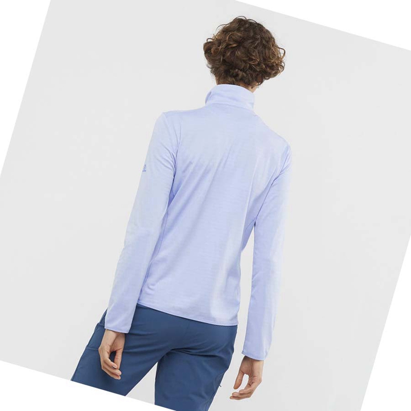 Sweat À Capuche Salomon ESSENTIAL LIGHTWARM Femme Bleu | UMNDZPV-17