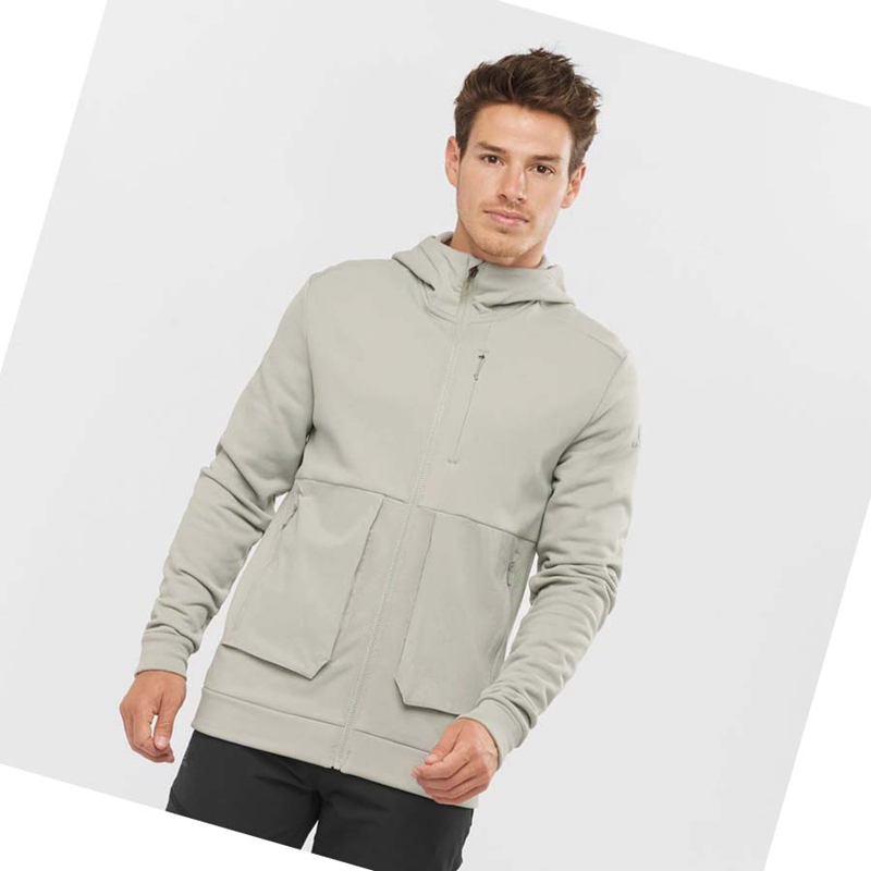 Sweat À Capuche Salomon ESSENTIAL WARM FLEECE Homme Beige | TGQKBEL-40