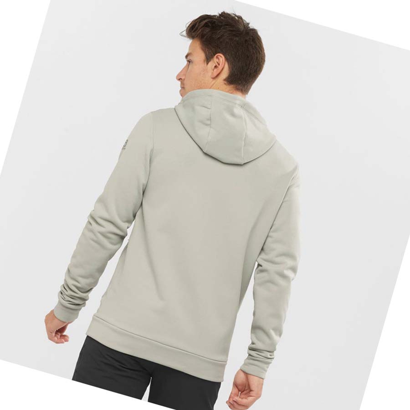 Sweat À Capuche Salomon ESSENTIAL WARM FLEECE Homme Beige | TGQKBEL-40