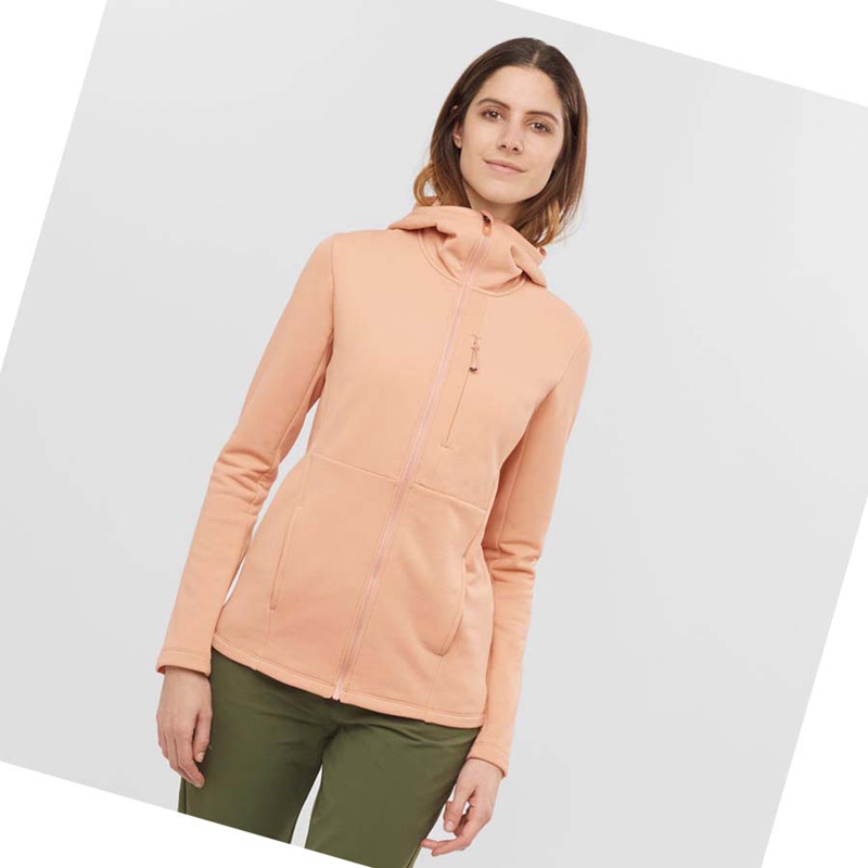 Sweat À Capuche Salomon ESSENTIAL XWARM Femme Rose | MSONIEW-43