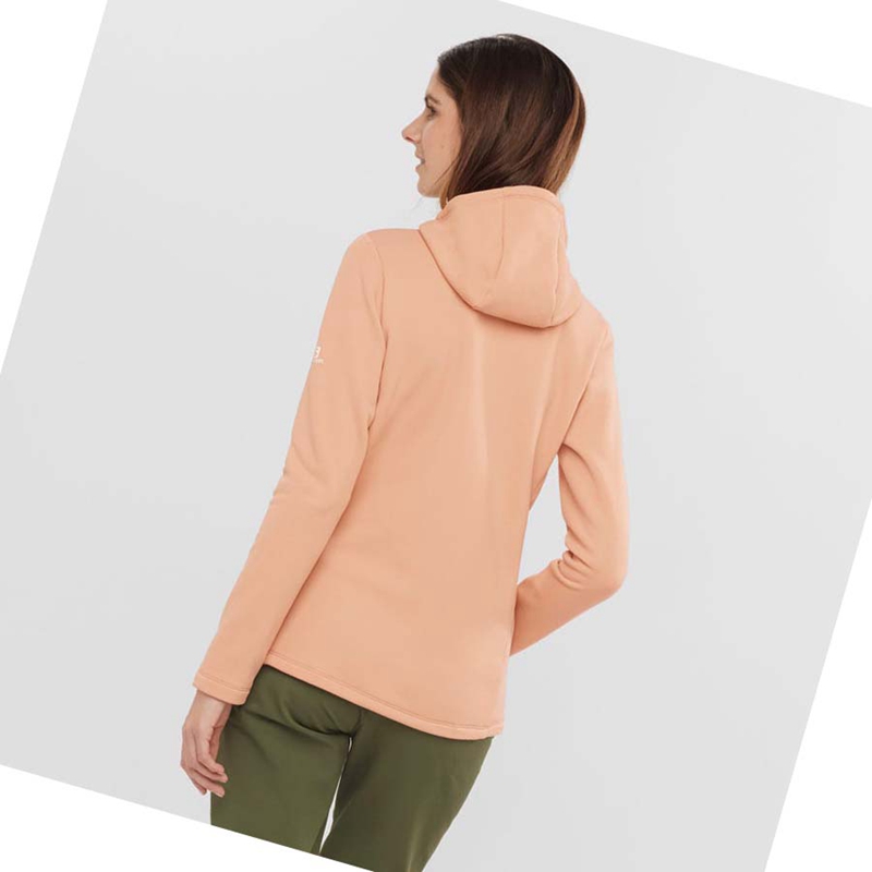 Sweat À Capuche Salomon ESSENTIAL XWARM Femme Rose | MSONIEW-43