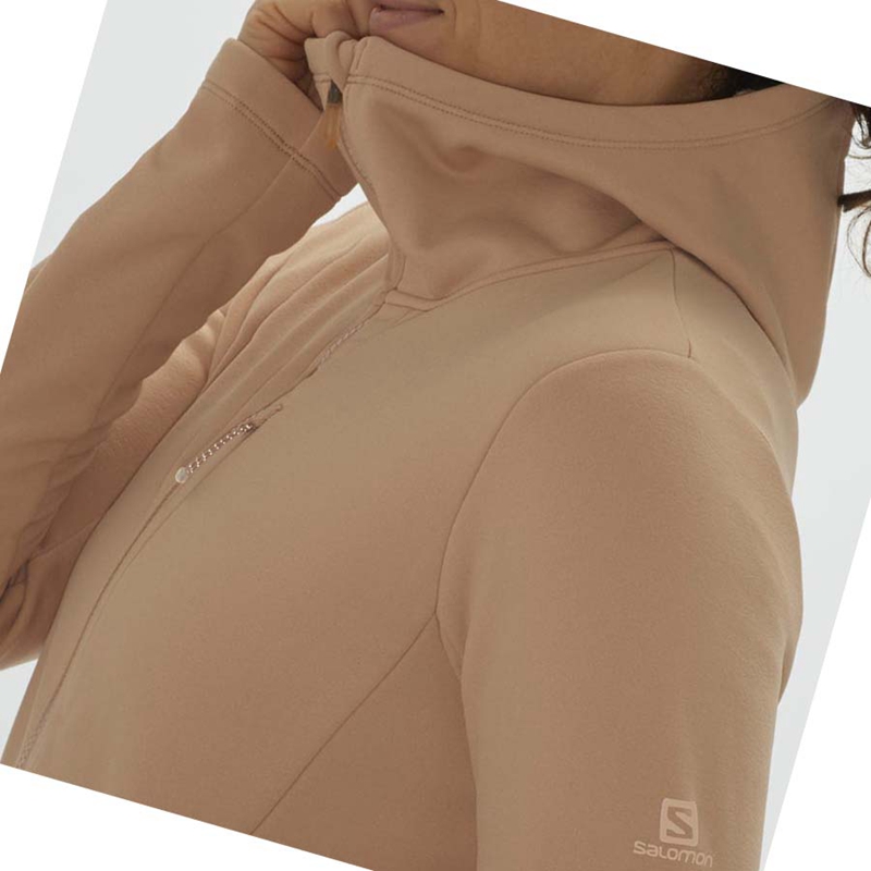 Sweat À Capuche Salomon ESSENTIAL XWARM Femme Rose | MSONIEW-43