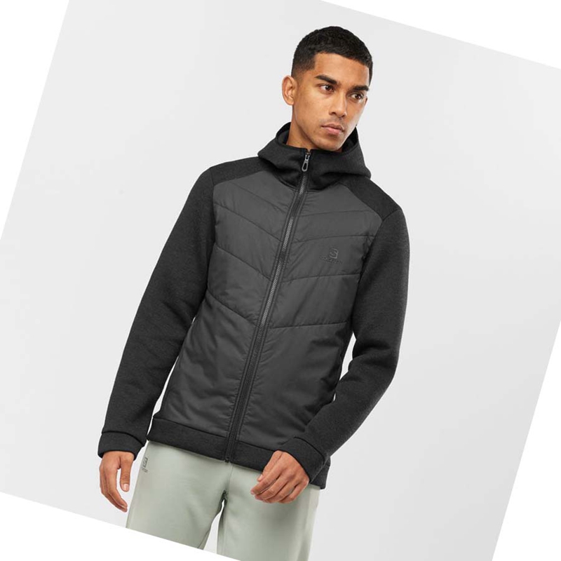 Sweat À Capuche Salomon ESSENTIAL XWARM HYBRID Homme Grise | WFMCPDX-04