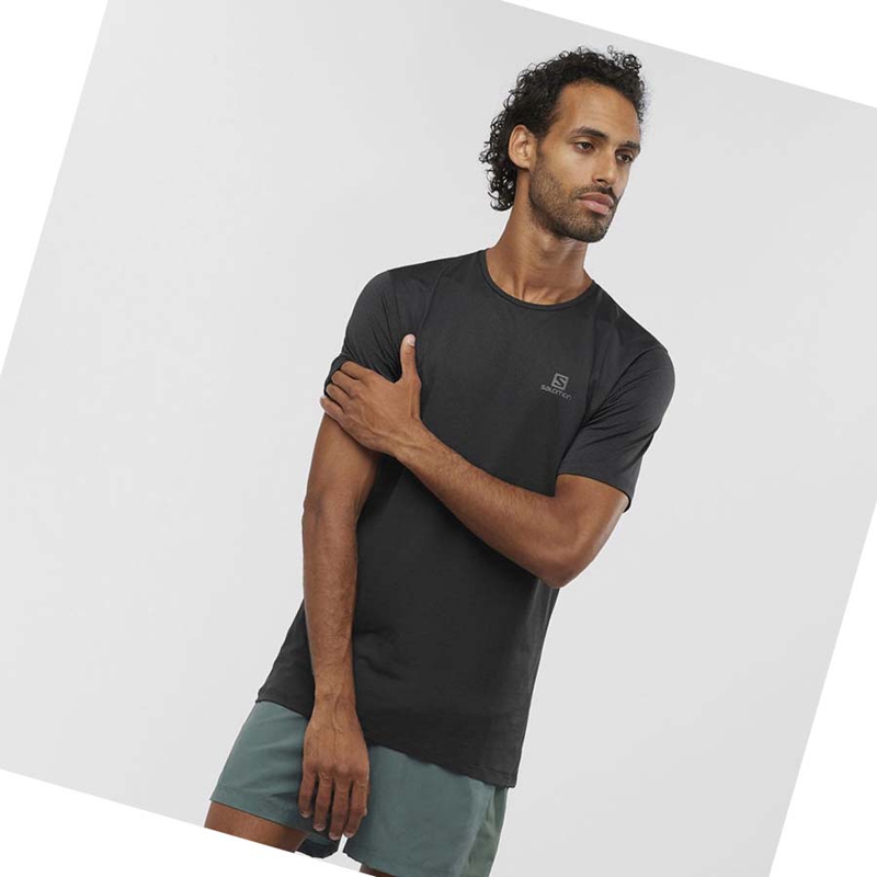 T Shirts Salomon AGILE TRAINING Homme Noir | WUTBFRQ-20