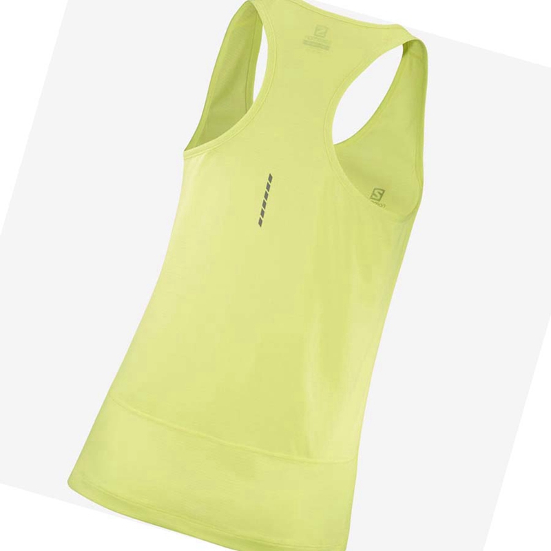 T Shirts Salomon CROSS RUN Femme Vert | UNKDVMW-19