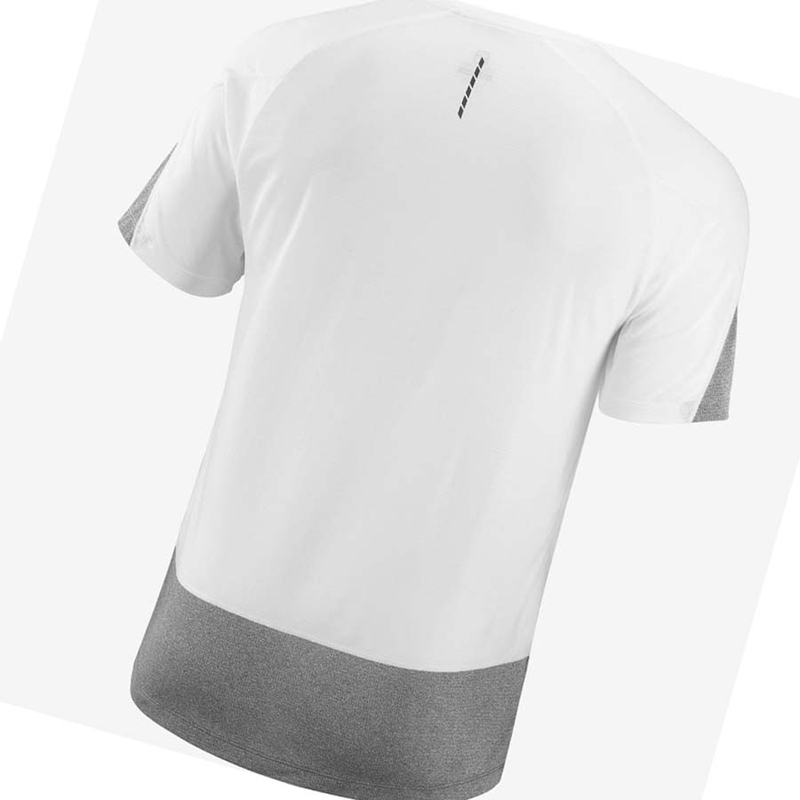 T Shirts Salomon CROSS RUN Homme Blanche | ZISDVUE-81