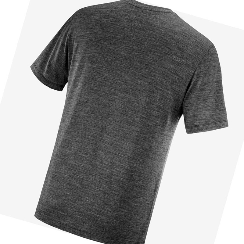 T Shirts Salomon OUTLIFE MERINO BLEND Homme Noir | RLXESNJ-36