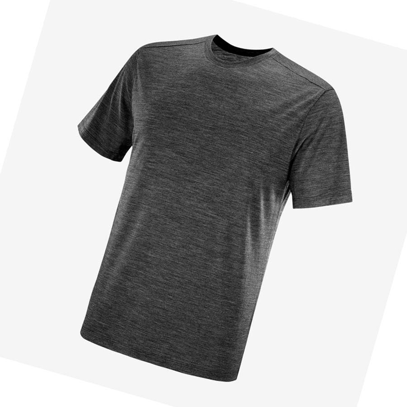 T Shirts Salomon OUTLIFE MERINO BLEND Homme Noir | RLXESNJ-36