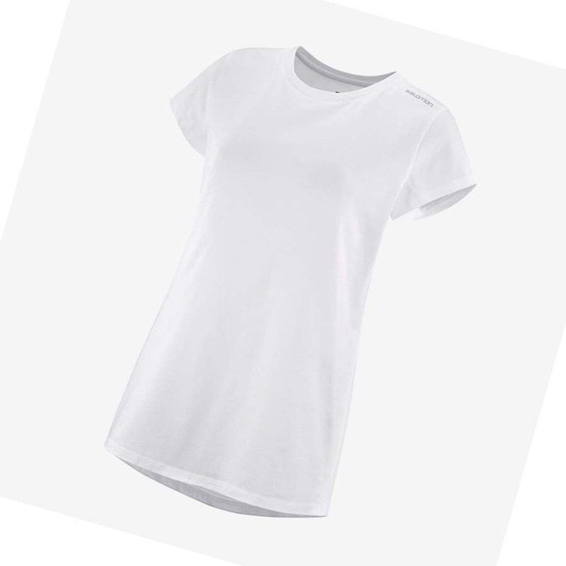 T Shirts Salomon OUTLIFE SCOOP HEM TEE W Femme Blanche | XDJSHCV-96