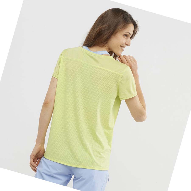 T Shirts Salomon OUTLINE SUMMER Femme Menthe | DFORHVP-02