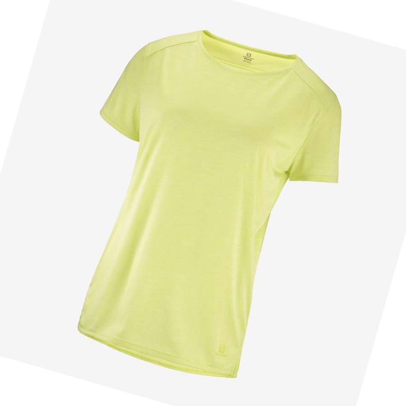 T Shirts Salomon OUTLINE SUMMER Femme Menthe | DFORHVP-02