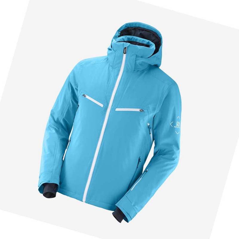 Vestes De Ski Salomon BRILLIANT Homme Bleu | EXNZKAC-98