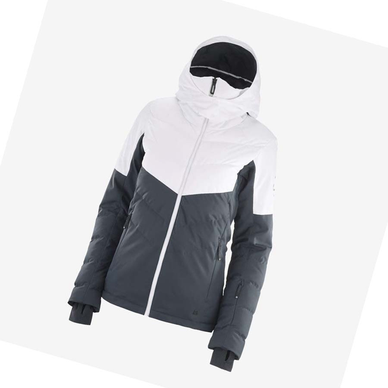 Vestes De Ski Salomon NEW PREVAIL Femme Noir Blanche | SHCKYIT-58