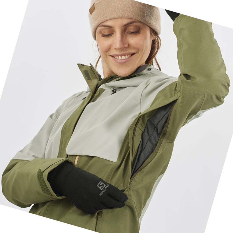 Vestes De Ski Salomon PROOF LIGHT Femme Vert Olive | TPBXEOH-09