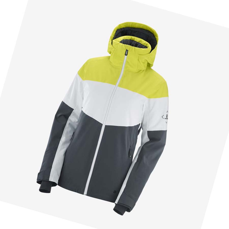 Vestes De Ski Salomon SLALOM Femme Vert | DVPCZHB-78