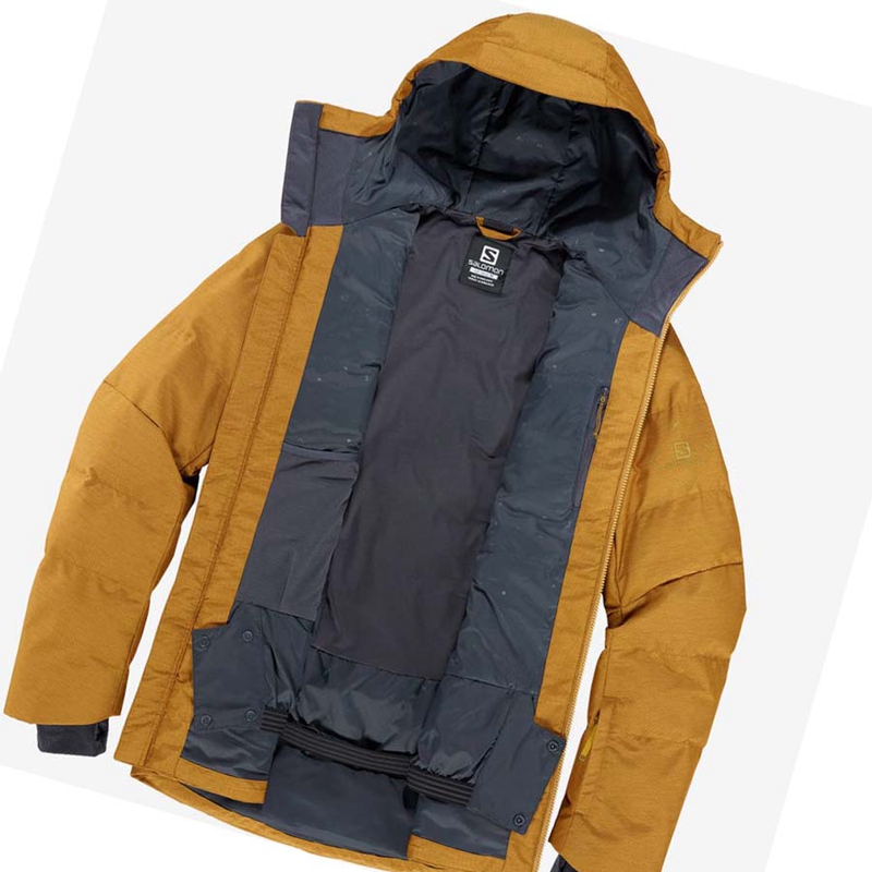 Vestes De Ski Salomon SNOWSHELTER Homme Marron | QZMOVCK-78